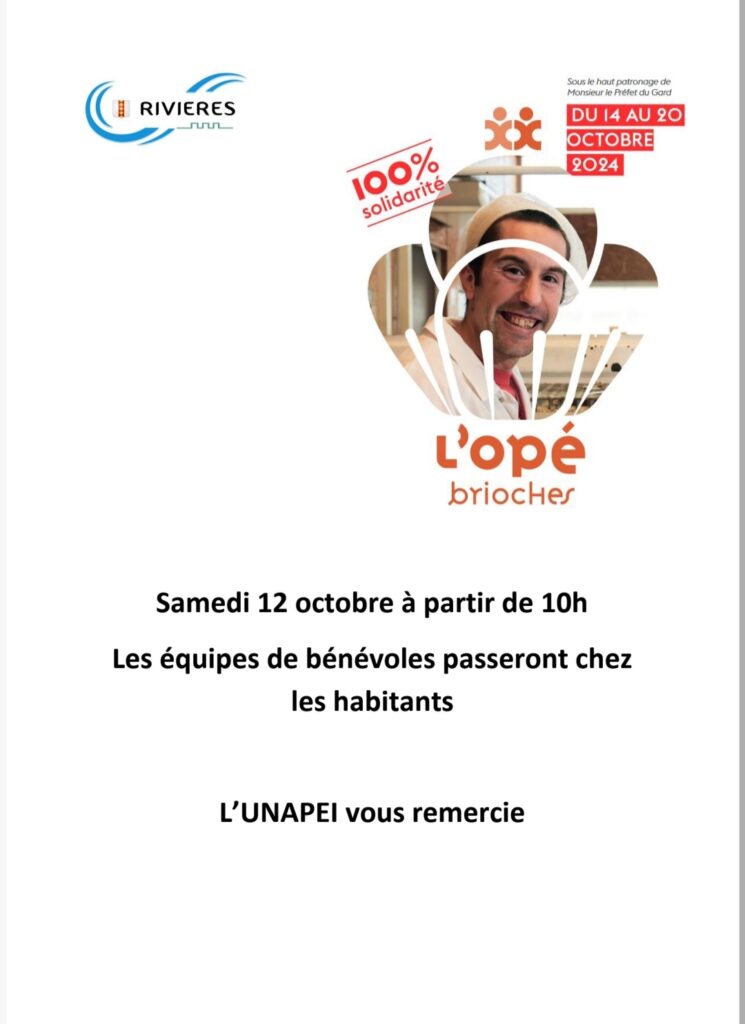 opération brioches  samedi 12 octobre